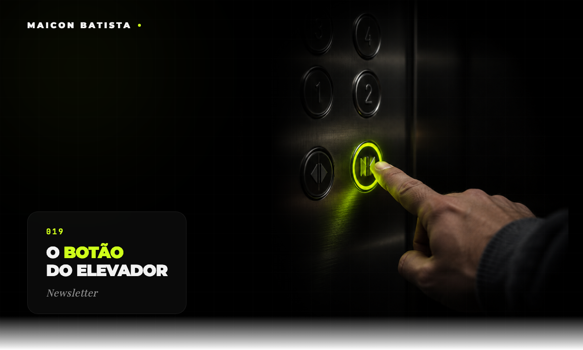 O botão do elevador